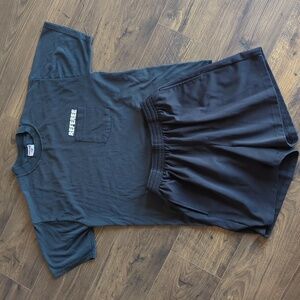 Black Referee Shirt and Shorts Set